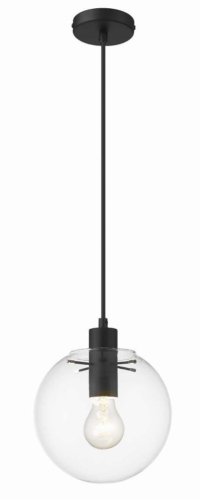 Lampa wisząca Puerto mała 1xE27 czarna LP-004/1P S BK