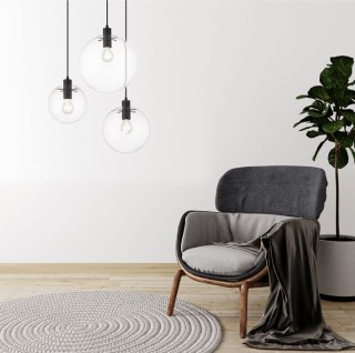 Lampa wisząca Puerto średnia 1xE27 czarna LP-004/1P M BK