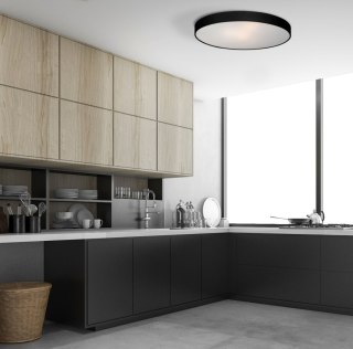 Rapido plafon duży czarny 4000K Light Prestige
