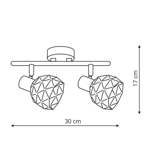 Spot Reus biały 2xE14 Light Prestige