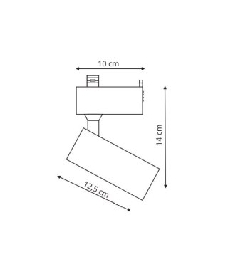 Reflektor Rocca 3000K do szynoprzewodów 1F 1xLED czarny LP-10192/1W BK