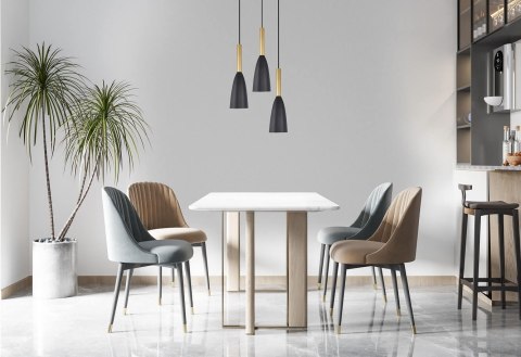 Light Prestige Lampa wisząca Solin 3 czarno-złota 3xE27