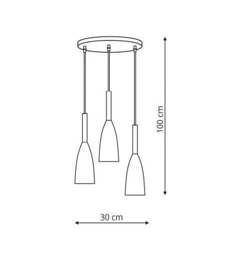 Light Prestige Lampa wisząca Solin 3 czarno-złota 3xE27