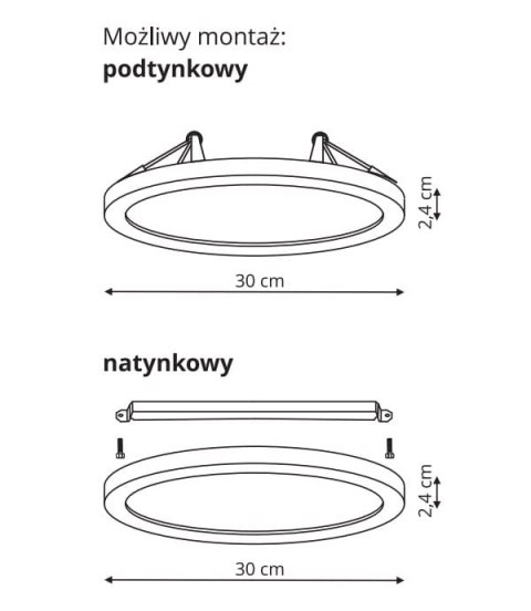York plafon 2 w 1 3000K biały LP-330/1C 3WH