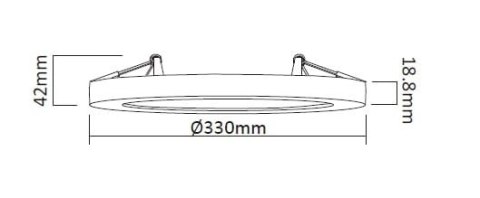 Plafon York 2 w 1 4000K 1xLED biały LP-330/1C 4WH